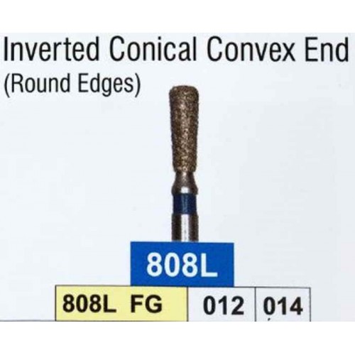 Jota Inverted Conical Diamond Burs With Convex End