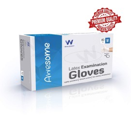 Waldent Latex Premium Examination Gloves - ( Pack Of 80 )