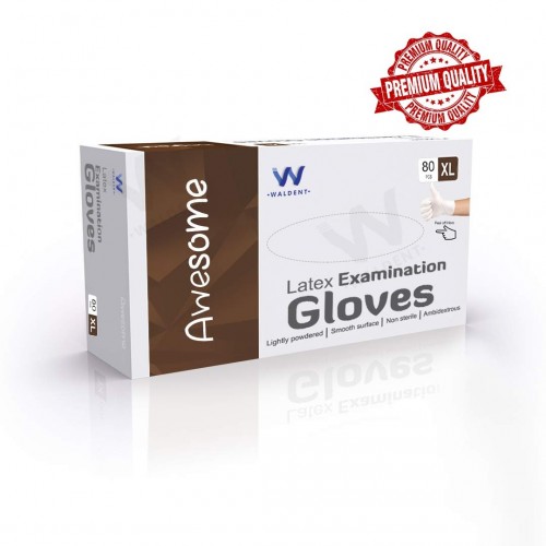 Waldent Latex Examination Gloves - Extra Large