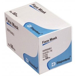 Dispodent Face Mask 3-Ply Elastic Loop - 50 Pack