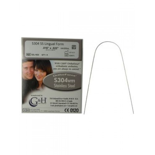 G&H Lingual Stainless Steel Wires Pack of 5 Pcs