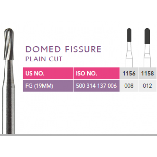 Prima Dental Domed Fissure Bur (Plain Cut)
