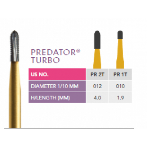 Prima Dental Predator Turbo Bur Fg (For Crown Cutting)