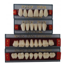 Ruthinium Acry Pan acrylic teeth Pk /4 full sets